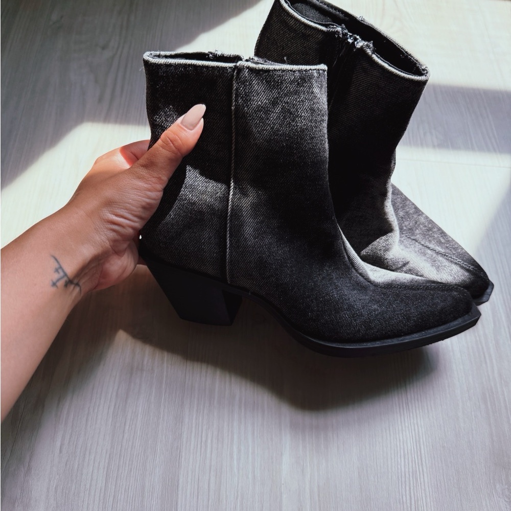 Zara Charcoal Ankle Boots